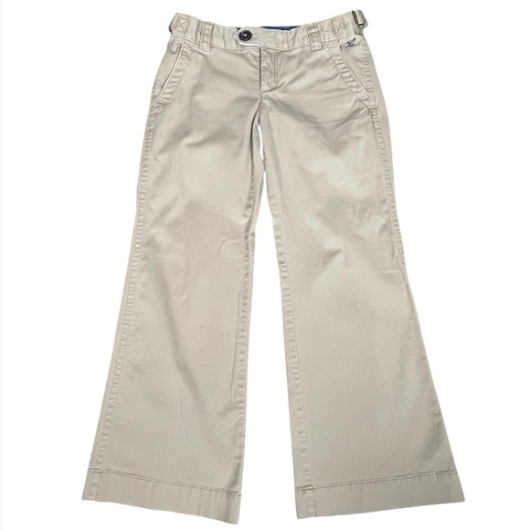 American Eagle Wide Leg Jeans/Pants, Color Tan Khaki Size Women’s 6 Short - Picture 1 of 13